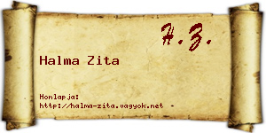 Halma Zita névjegykártya